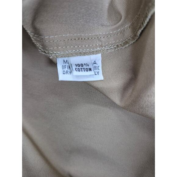VTG NWT Jennifer George 100% Cotton 1973 Button down Shirt Dress Tan Sz 4 - Picture 8 of 8